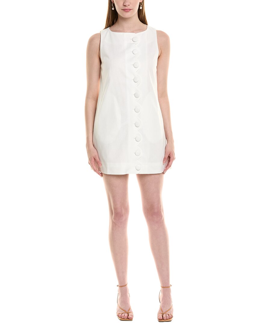 

JL LUXE Мини-платье с фигурным планшетом, белый