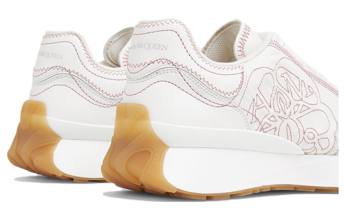 Кроссовки женские Alexander McQueen Sprint Runner, белый / розовый — фото 4