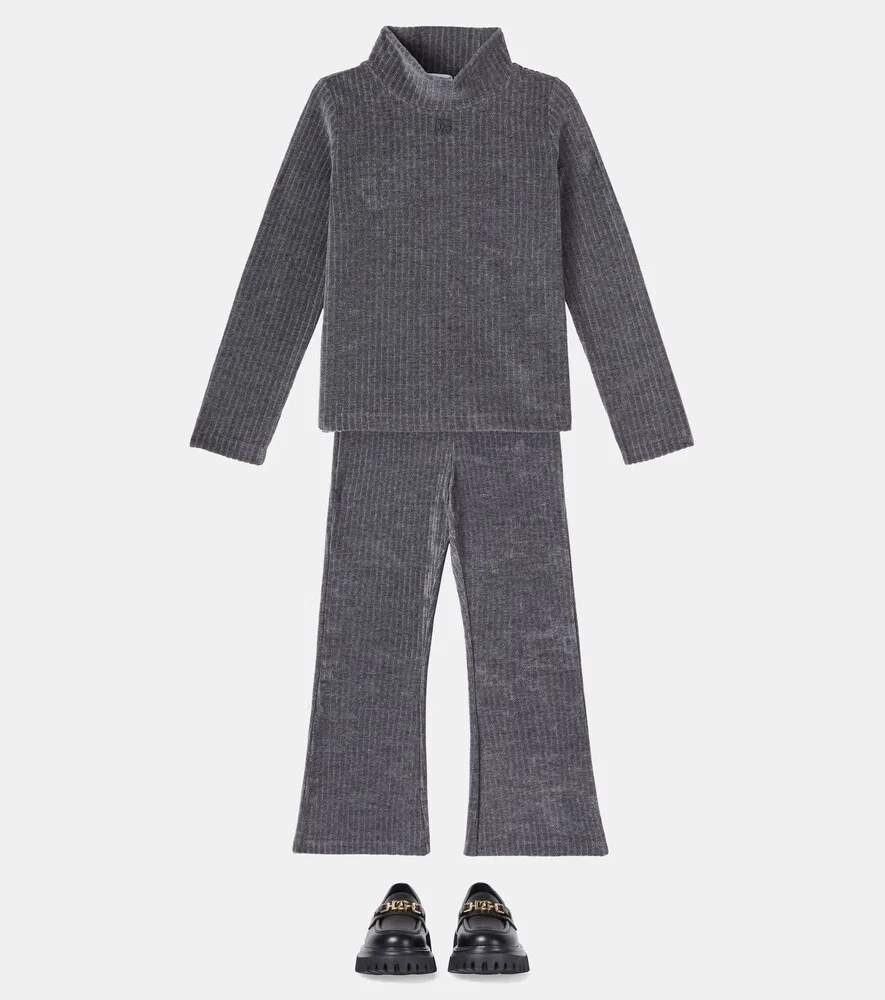 Кожаные лоферы DG Dolce&Gabbana Kids, черный — фото 2