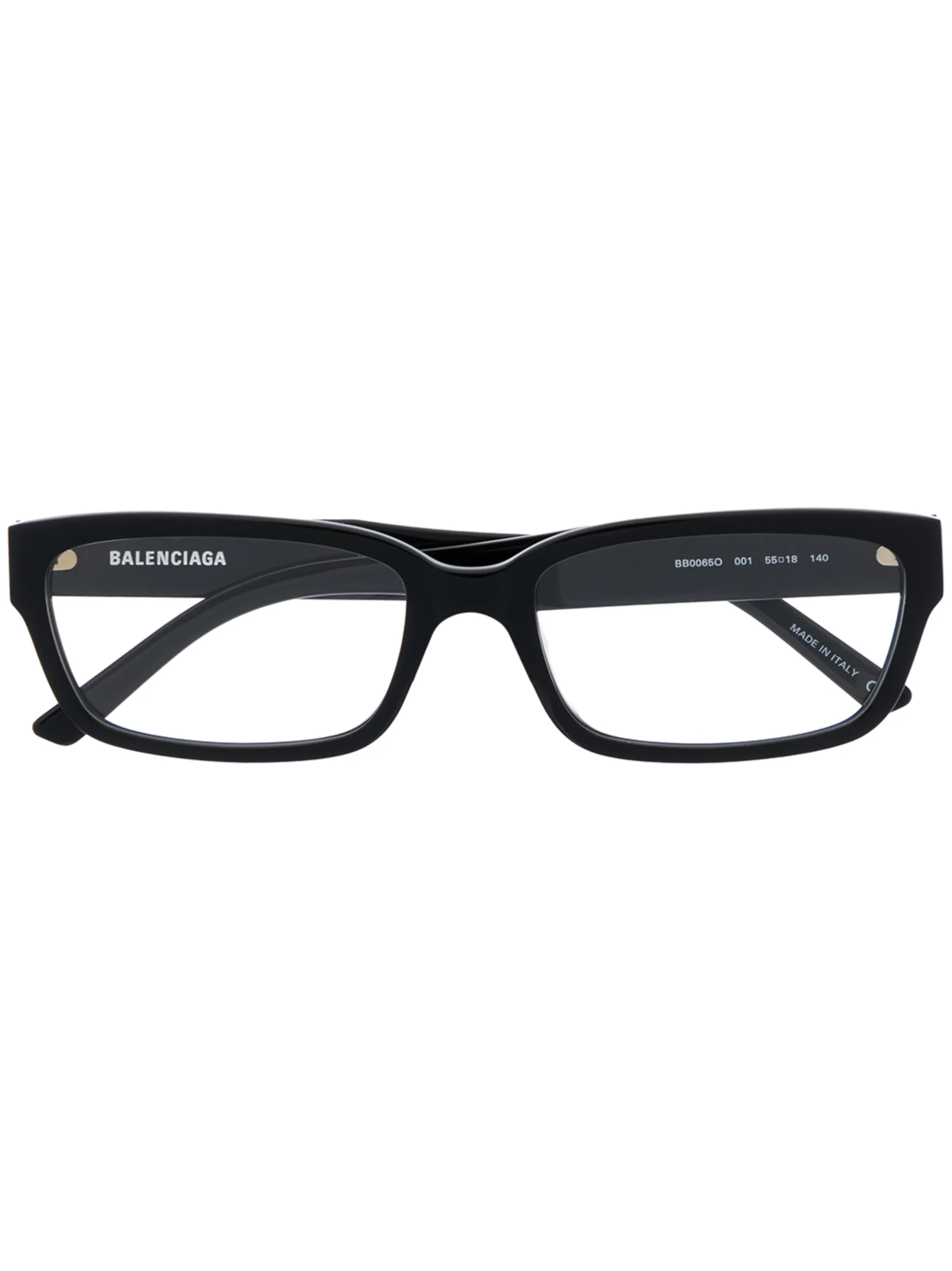 

Очки в прямоугольной оправе Balenciaga Eyewear, черный