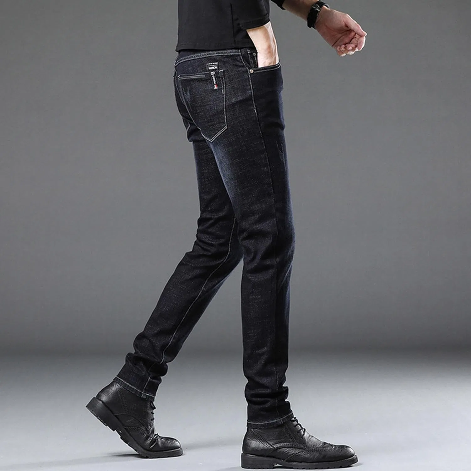 Джинсы Slim Fit Denim Pants, сине-черный — фото 2