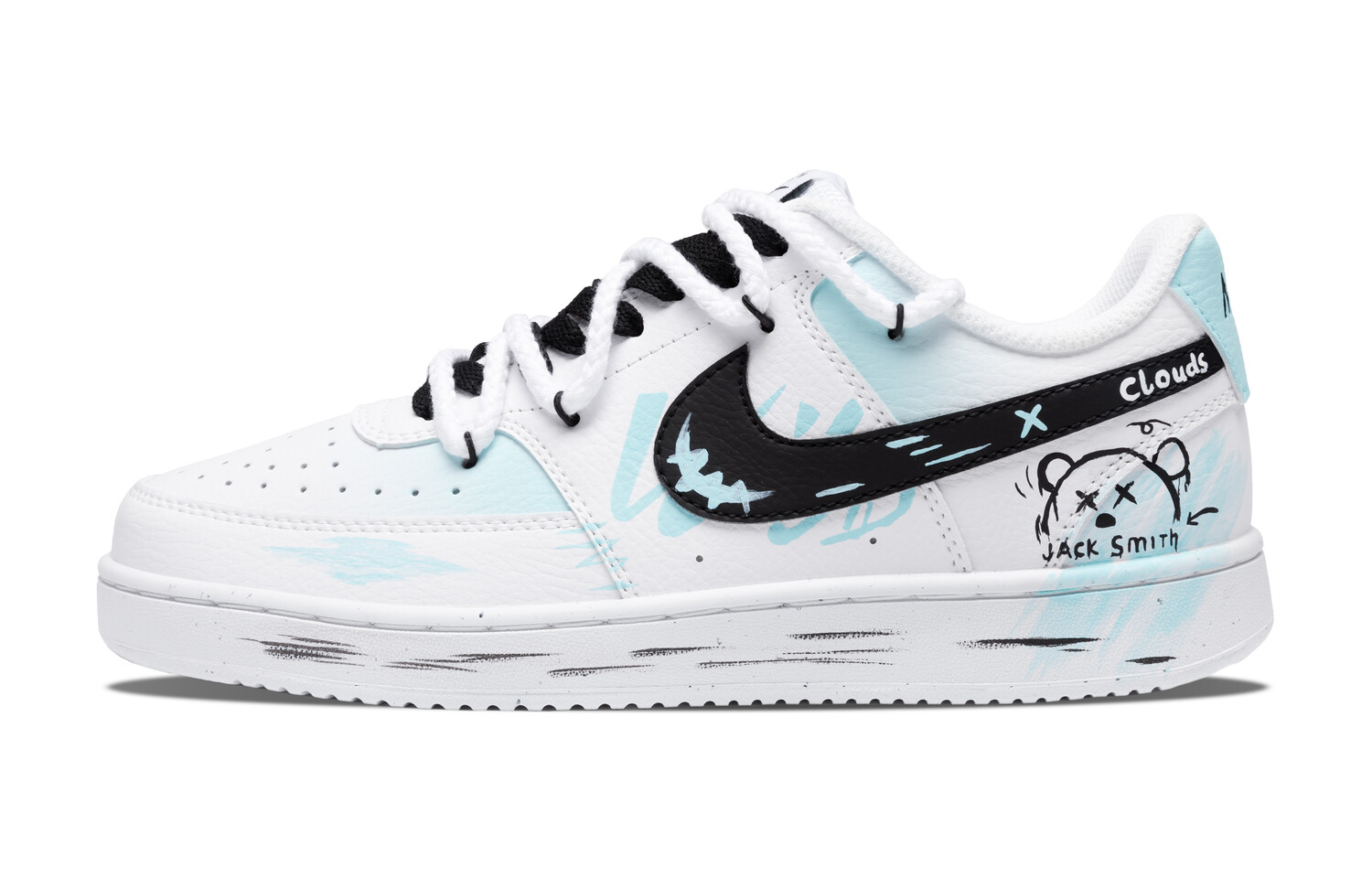 

Кроссовки Nike Court Vision 1 Skateboarding Shoes Men Low-top Blue/White, синий/белый