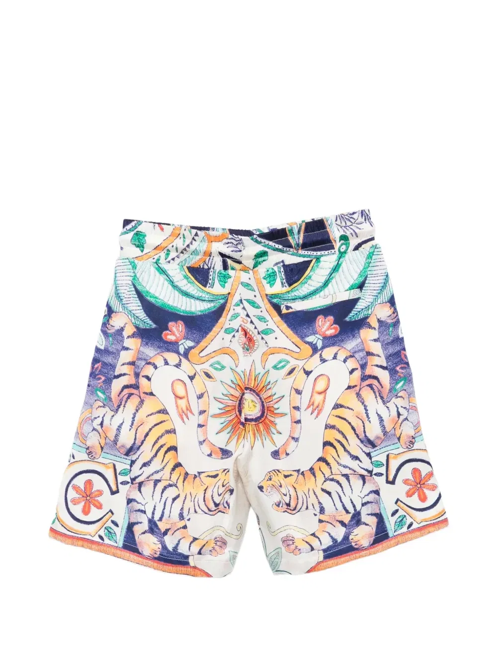 Шорты india с цветочным принтом Just Cavalli Kids, бежевый — фото 2
