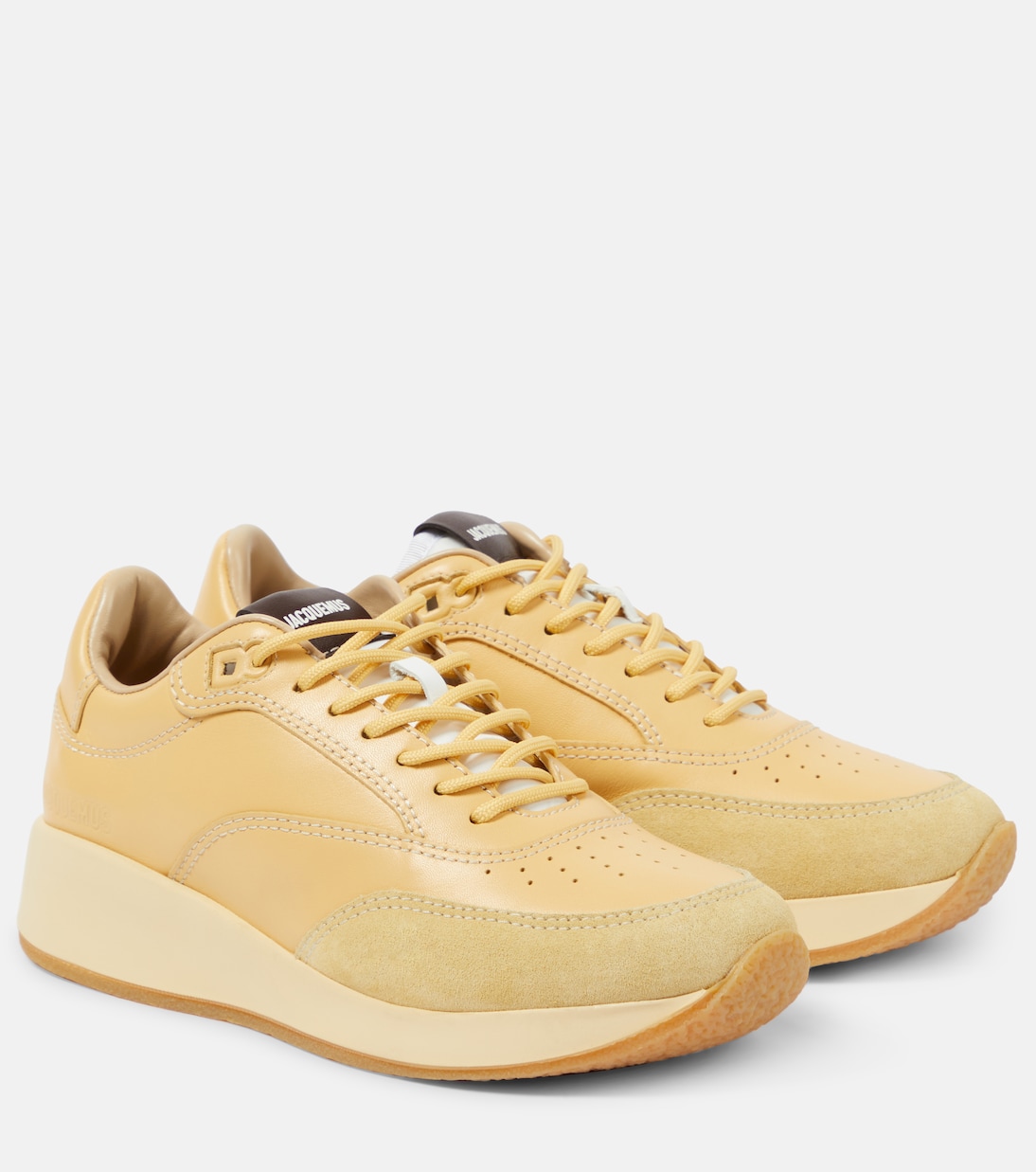 Кожаные кроссовки La Daddy Jacquemus, Pale Yellow