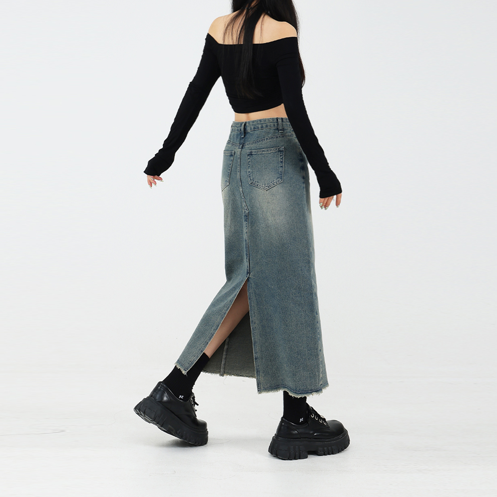 

Джинсовая длинная юбка Women's NEVER RULE, синий