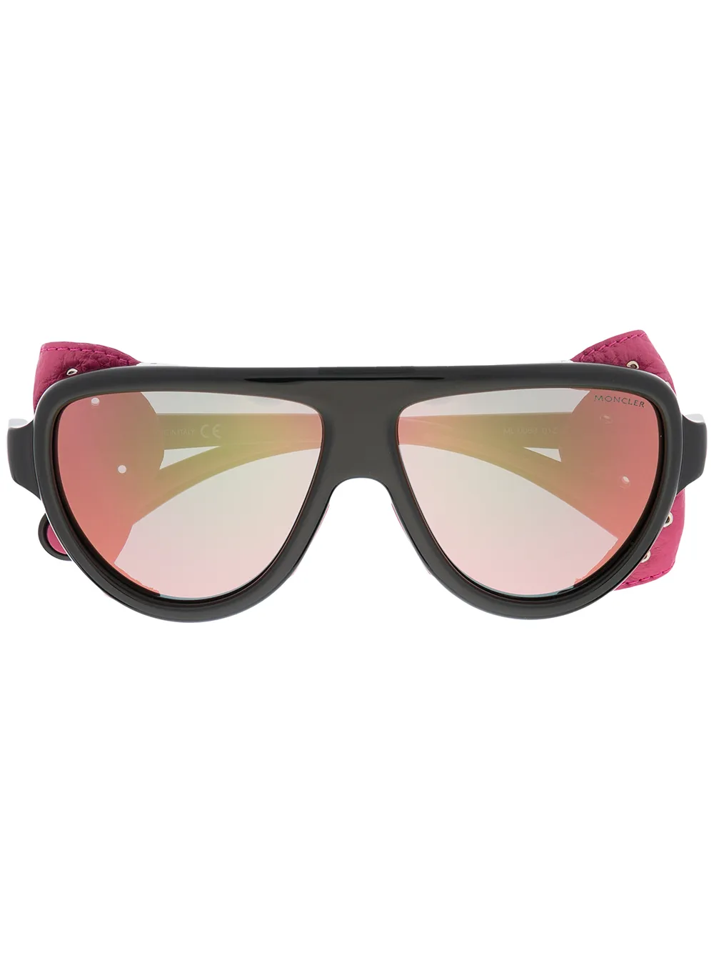 

Солнцезащитные очки со съемными шорами Moncler Eyewear, черный