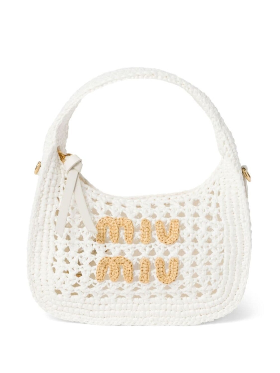 

Сумка на плечо Miu Miu Wander в технике кроше, белый
