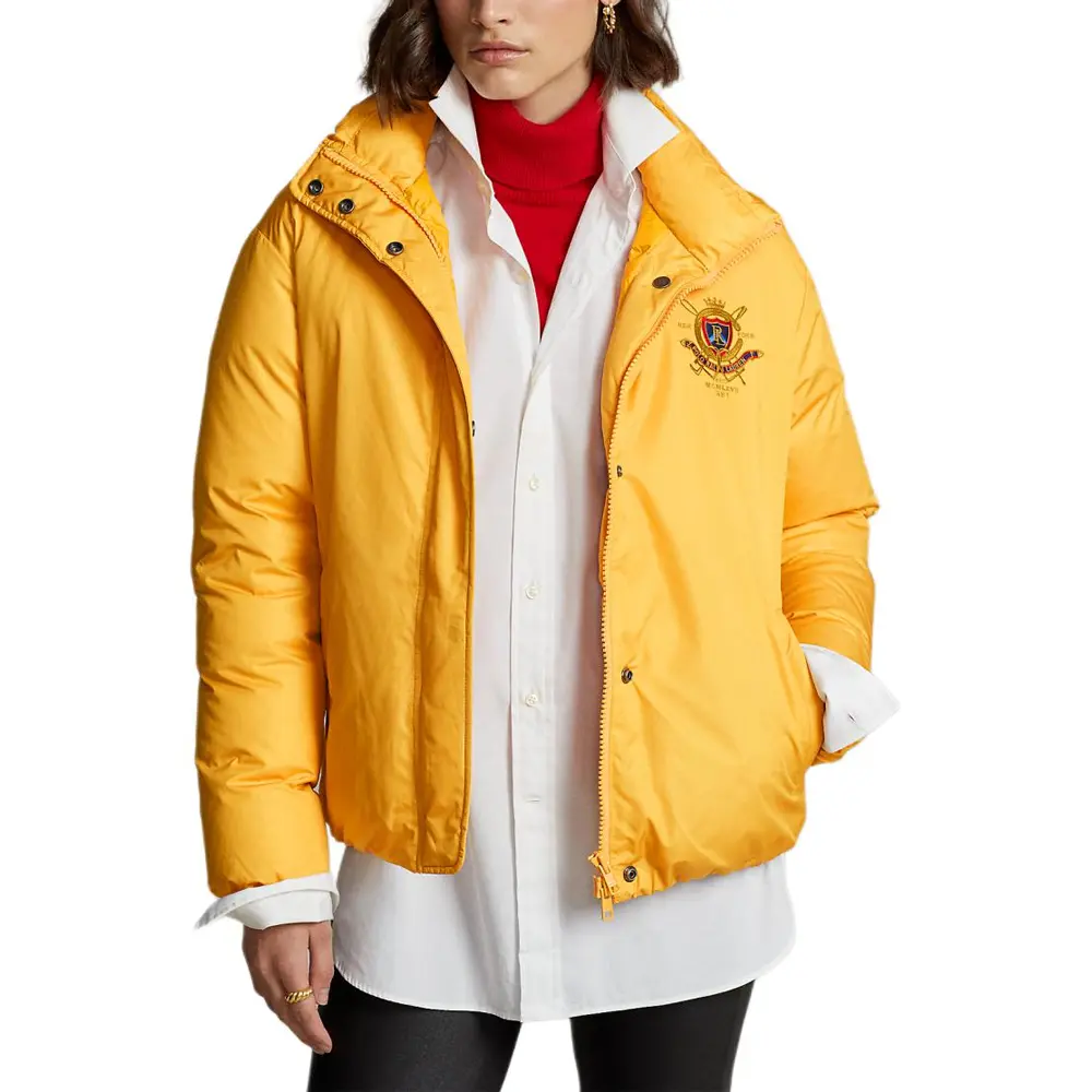 Polo Ralph Lauren Пуховик FW22 женский желтый — фото 3