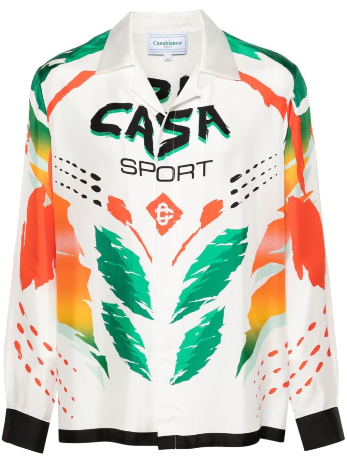 

Casablanca шелковая рубашка Casa Moto, белый