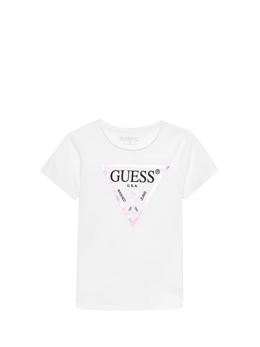 Белая футболка для девочек Guess