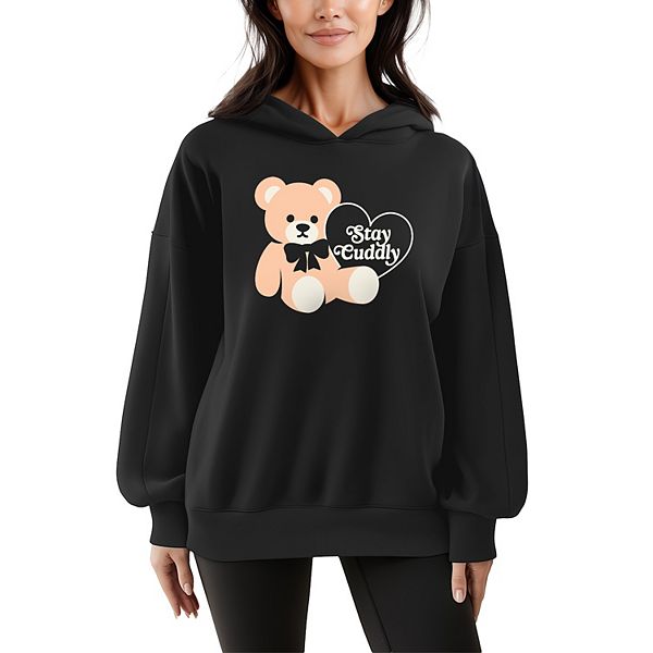 

Женский оверсайз худи с капюшоном из флиса Stay Cuddly Bear Licensed Character