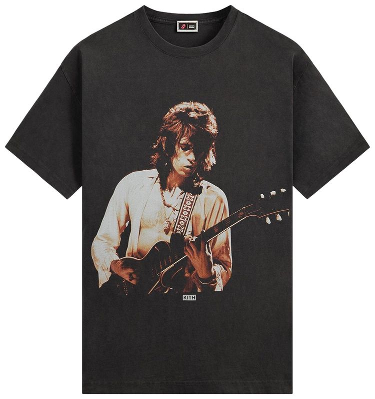 

Футболка с винтажным принтом «Kith For The Rolling Stones Keith Richards Concert Photo», черный
