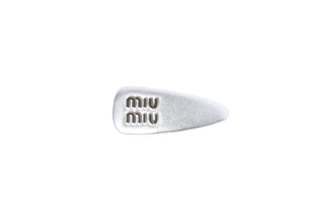 MIU MIU Кожаные заколки для волос Women's Silver