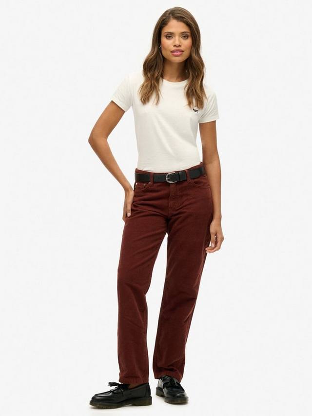 

Шнурованные брюки с прямыми штанинами Superdry, цвет Mink Brown
