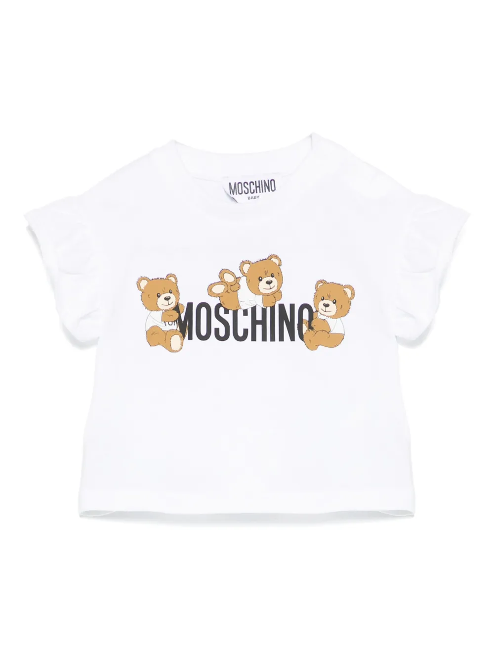 

Футболка с принтом Teddy Bear Moschino Kids, белый