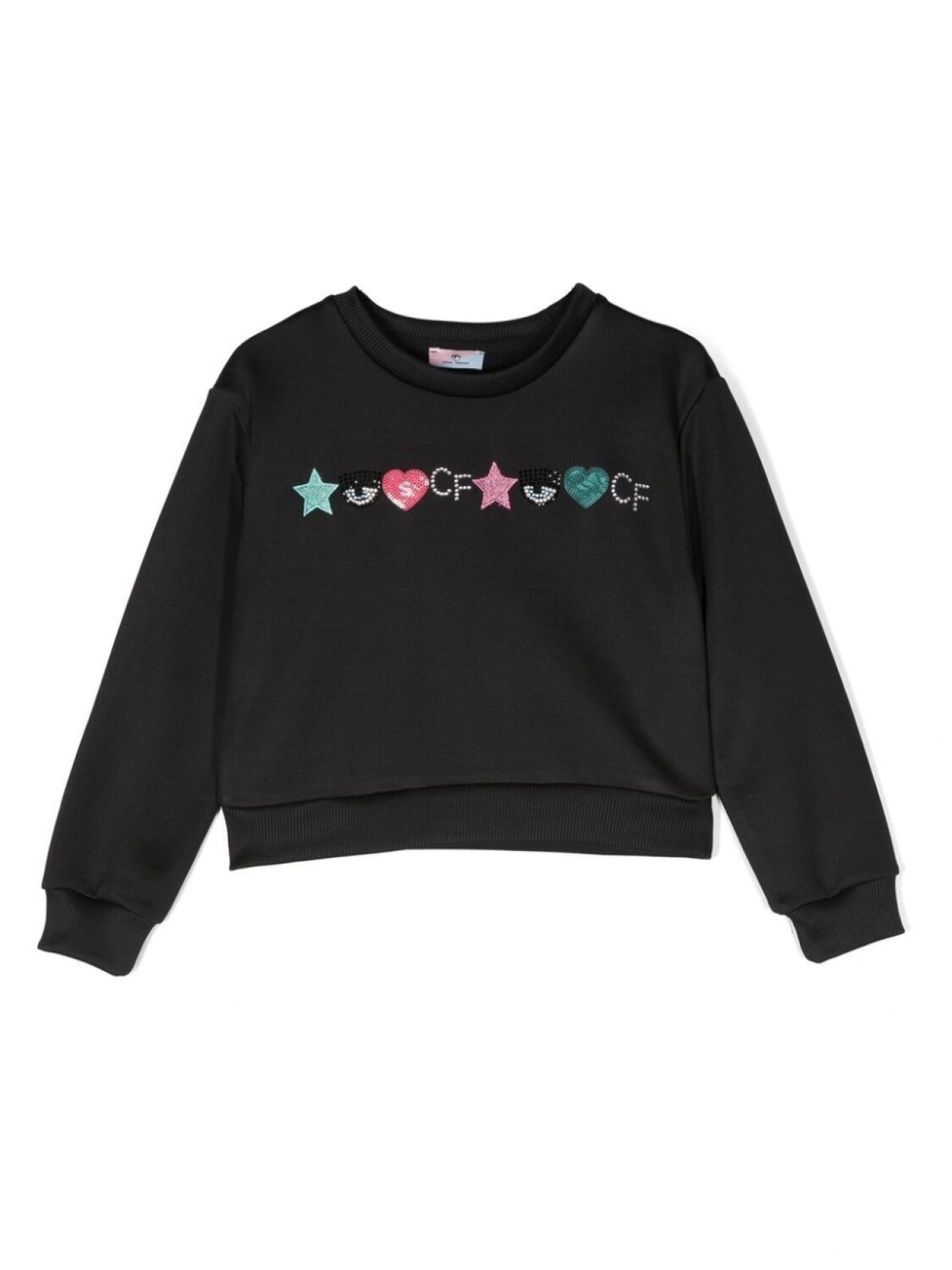 

Chiara Ferragni embellished crew-neck sweatshirt, черный