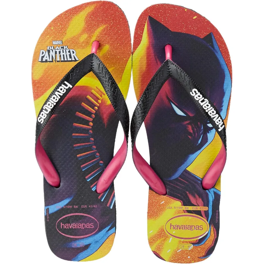 Вьетнамки Havaianas Top Marvel, черный/розовый — фото 2
