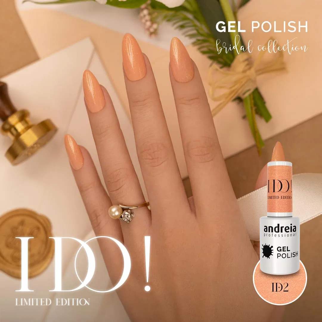 Полуперманентный гель-лак Andreia I DO Limited Collection Id2 Nude Gold Glitter, 10.5 мл Andreia — фото 3