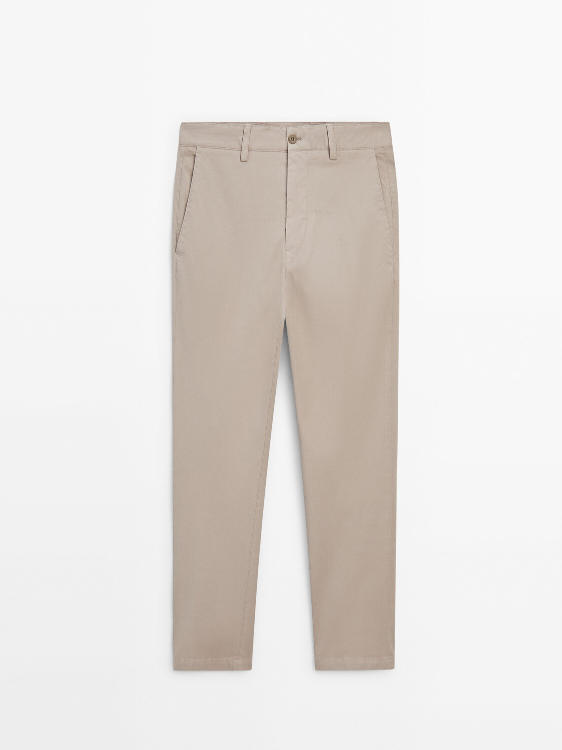 

Дубль Брюки узкого кроя из твила Massimo Dutti, серый