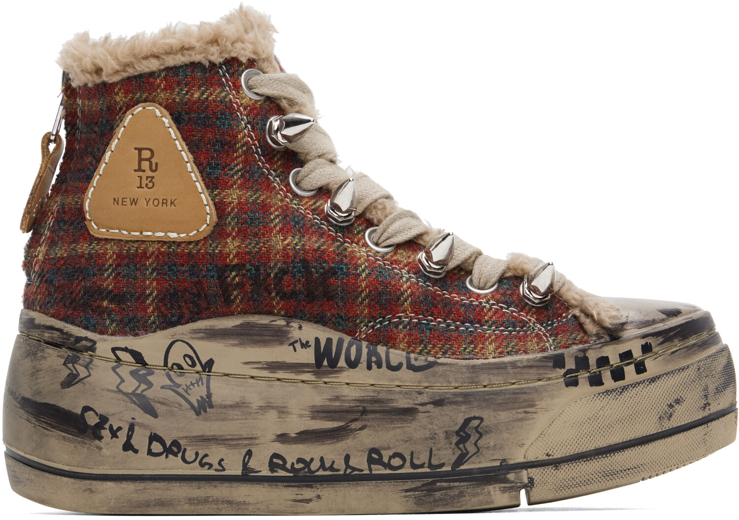 

Высокие кеды Red Kurt R13, Red plaid