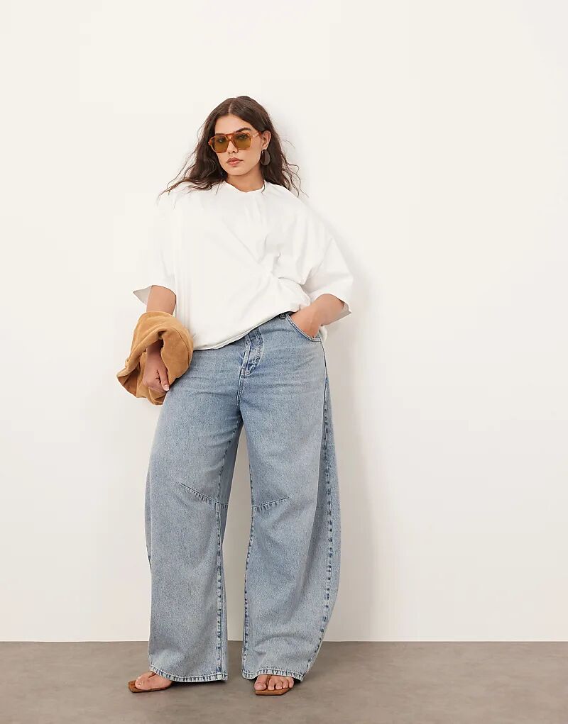 

Джинсы-бочонки ARRANGE Curve Sydney из денима светло-голубого цвета в стиле 90-х