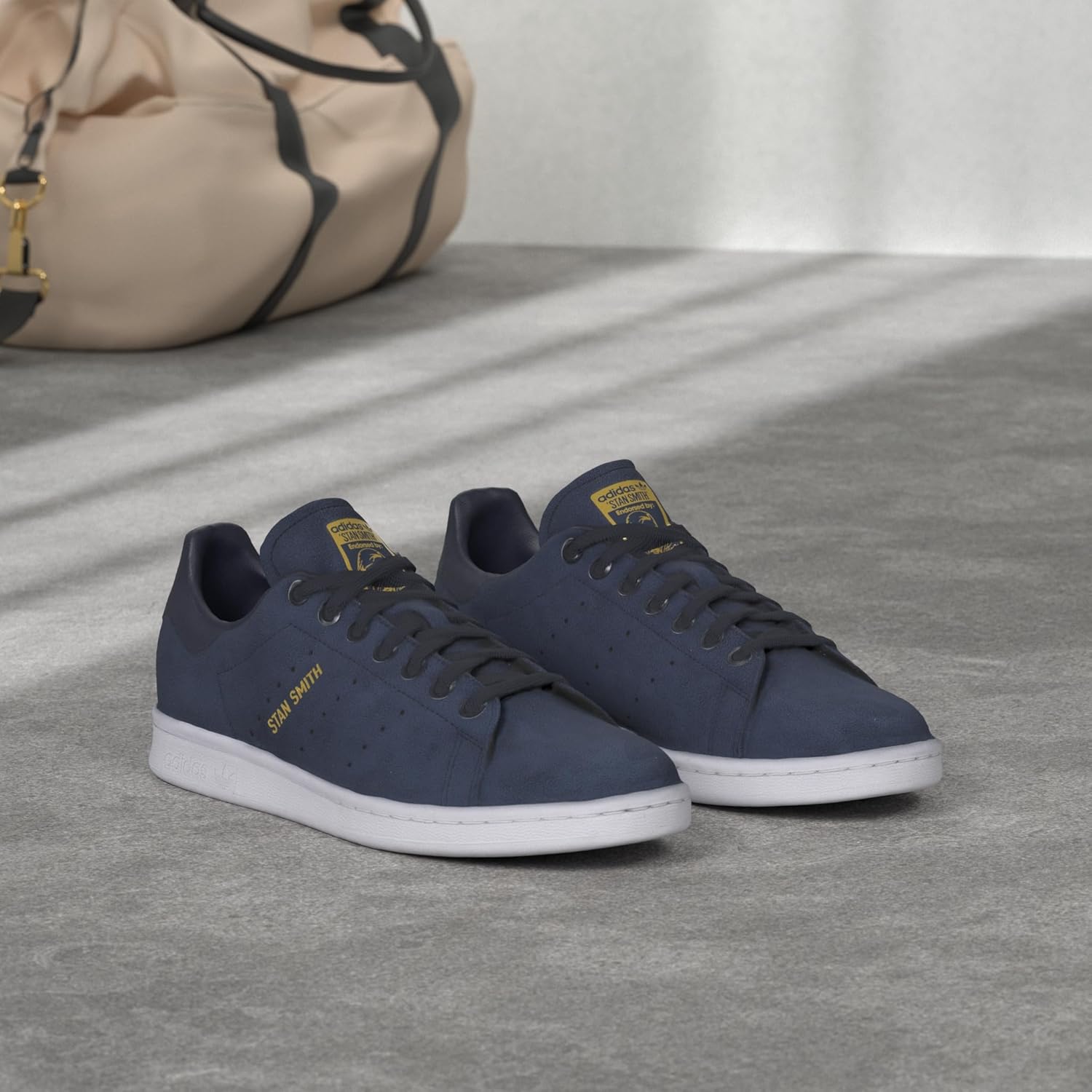 Мужские кроссовки Adidas Originals Stan Smith, белый/серый/золотой — фото 2