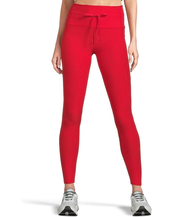 

Брюки Beyond Yoga Spacedye The Go Pocket Midi Leggings, цвет Candy Apple Red Heather