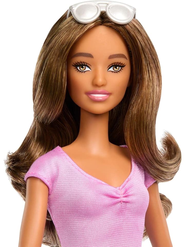 Barbie Юбка для слепой куклы в стиле модниц с оборками, белая трость, солнцезащитные очки — фото 3
