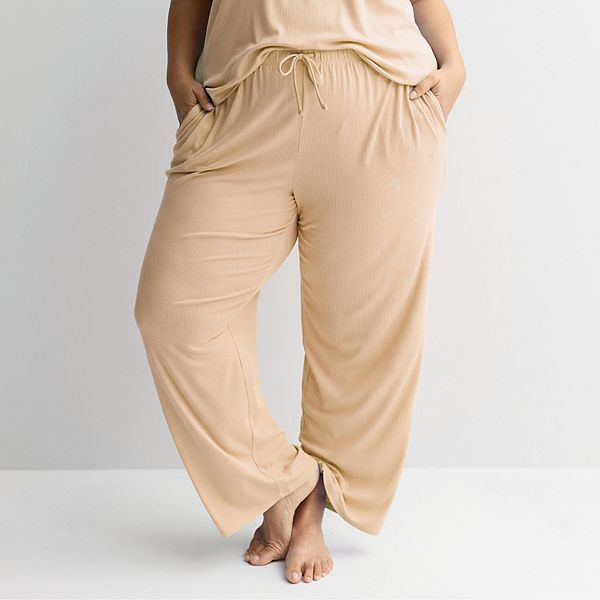 

Пижамные брюки с резинкой Plus size Sonoma Goods For Life, Mocha Froth