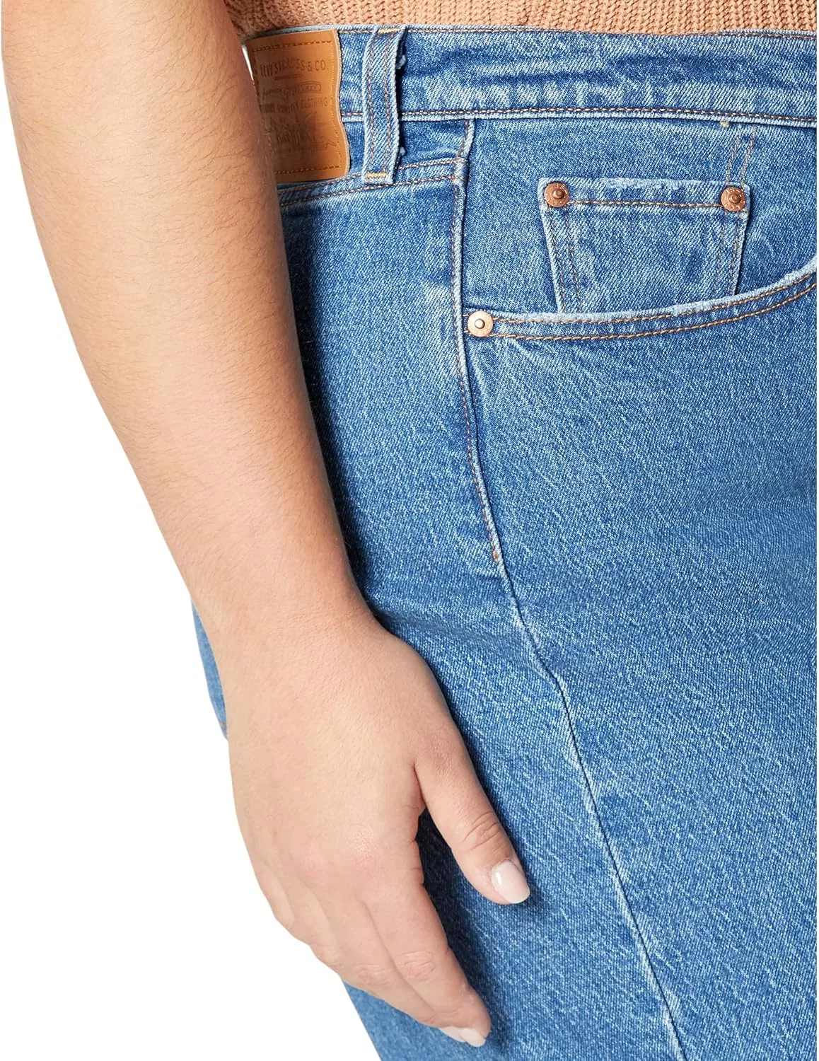 Женские джинсы Levi's Premium Plus Size с ребристой текстурой и прямым кроем до щиколотки Levi's — фото 3