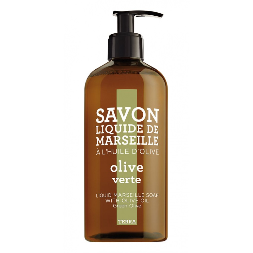 

Жидкое марсельское мыло с оливковым маслом, аромат зеленых оливок olive liquid marseille soap with olive oil green olive Terra, 500 мл
