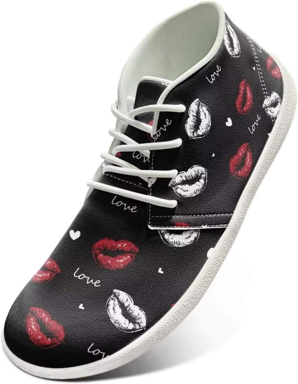 

Мужские кроссовки с широким носком, легкие, для ходьбы и походов, с нулевым перепадом высоты подошвы, нескользящие, повседневные, низкие, размеры US 5-14 Qoiuvncy, Lip Prints