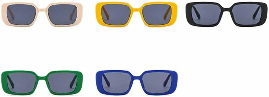 

Солнцезащитные очки с защитой UV400 | Маленькая оправа, цветные линзы | Для женщин и мужчин, для занятий спортом на открытом воздухе и вождения DSVIGF, Black Gray