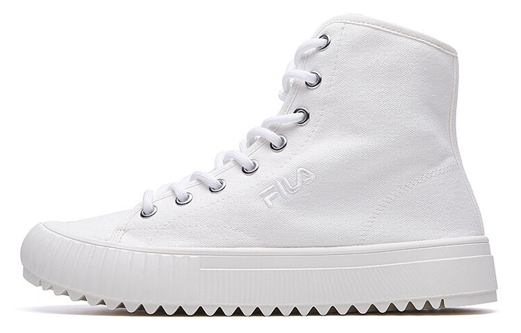 

Туфли женские парусиновые высокие Marshmallow White Fila