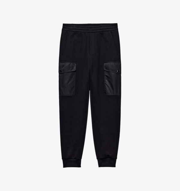 

Спортивные штаны из хлопкового джерси Re-Nylon с флисом Prada, черный