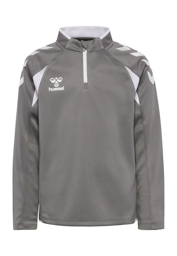 2.0 топ с длинными рукавами и молнией до середины груди Hummel, Steel Gray White