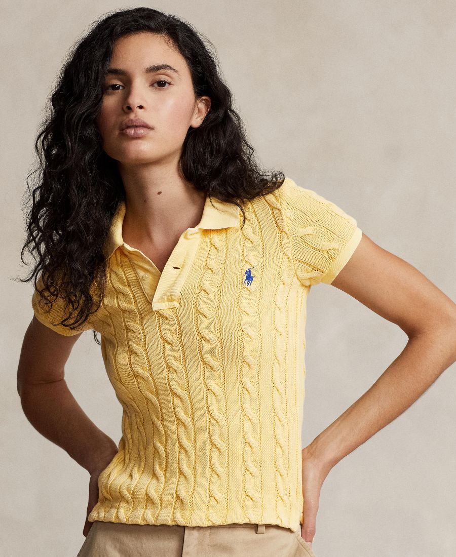 

Женская рубашка поло крупной вязки Polo Ralph Lauren, Fall Yellow