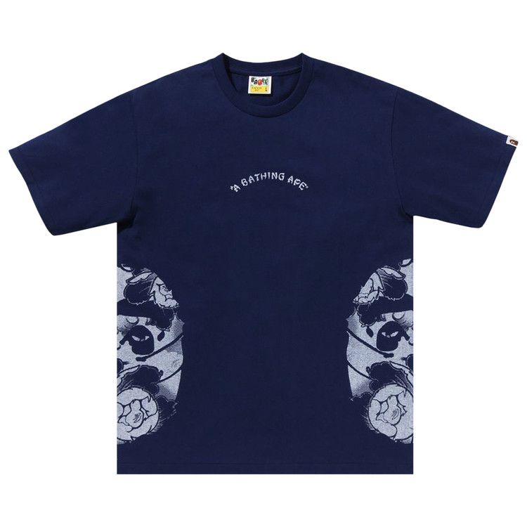 

Футболка BAPE Japanese Tattoo Side Big Ape Head Tee, Navy