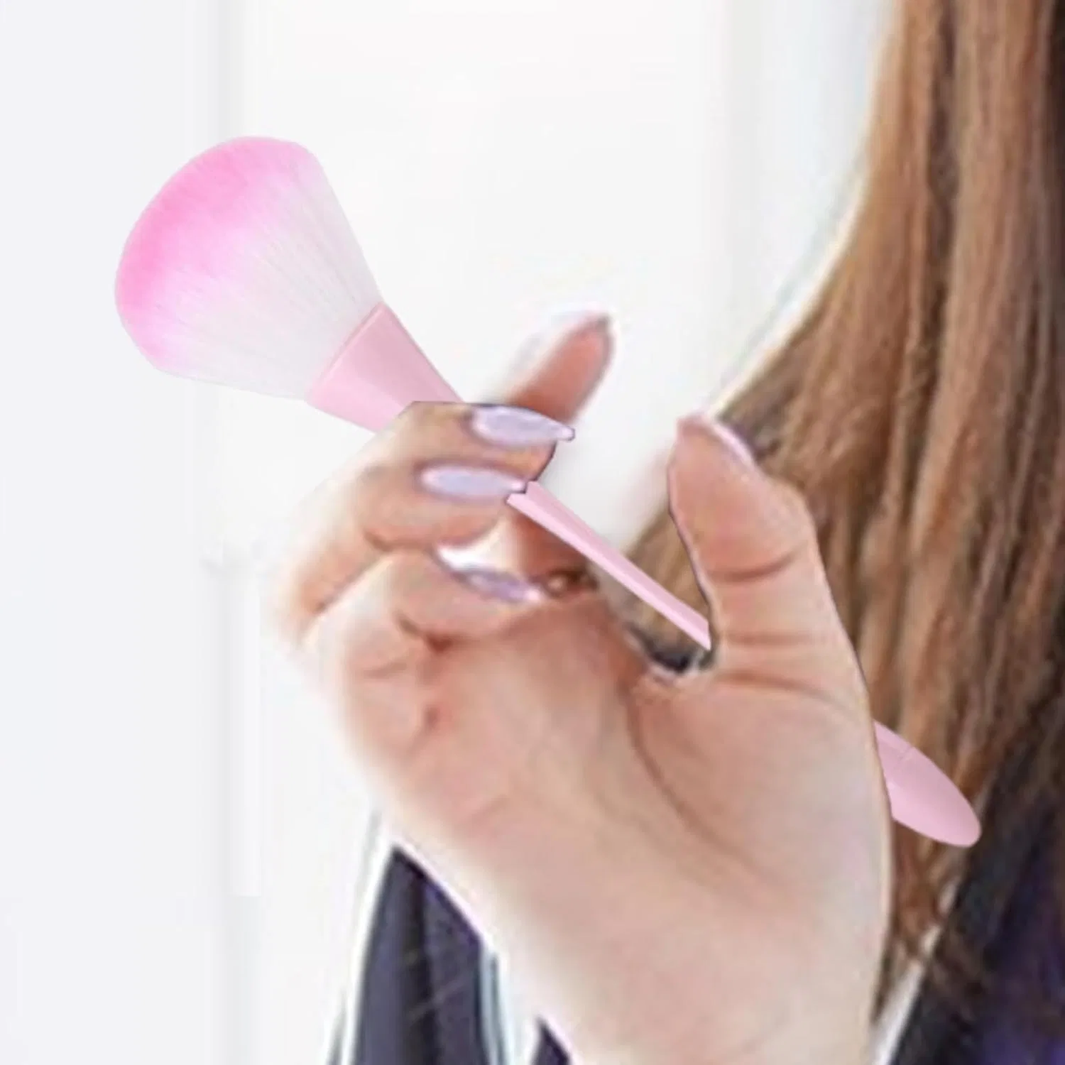 Кисть для румян Powder Blush Brush Kisymear розовая — фото 2