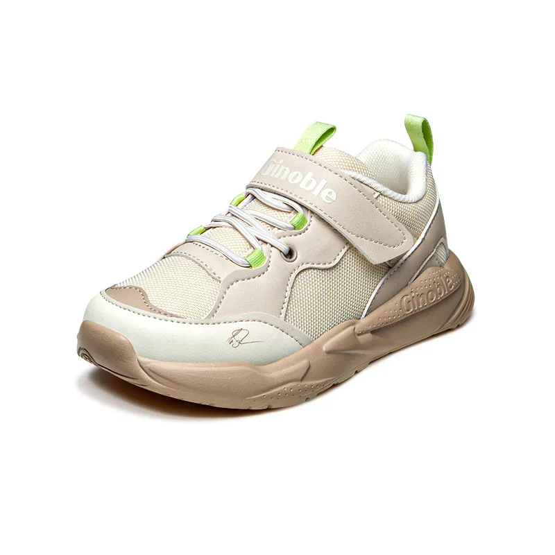 Дышащие детские кроссовки для малышей GINOBLE, White/Navy Blue/Light Grey/Yellow — фото 3