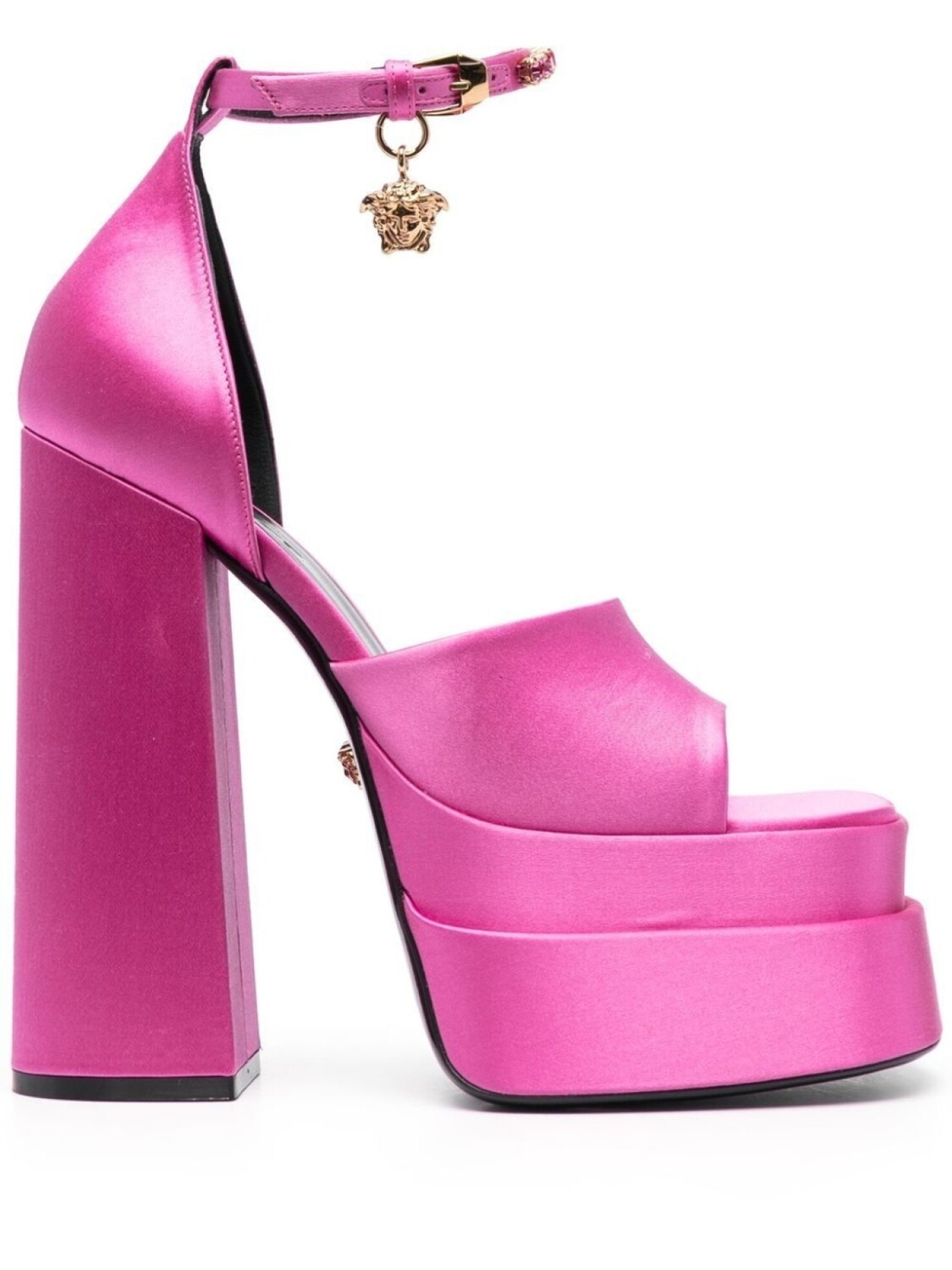 Versace босоножки на платформе с декором Medusa, розовый