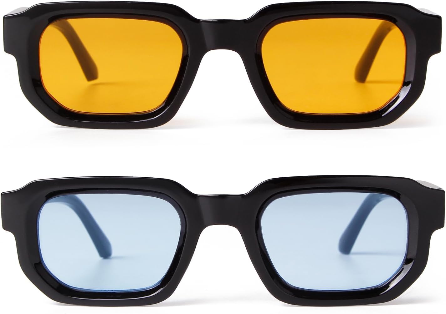 

Солнцезащитные очки JUDOO в стиле ретро, ​​прямоугольные, для мужчин и женщин, модные, маленькие, с оранжевыми линзами, массивные, квадратные, винтажные цветные, Orange Lens+blue Lens