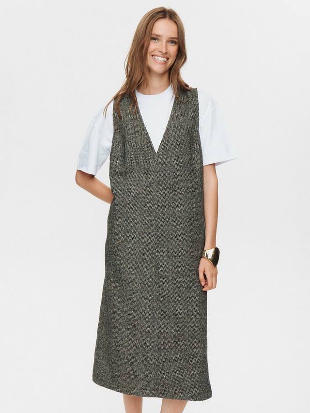 

Платье-сарафан Avey в рубчик "елочка" Numph, Taupe