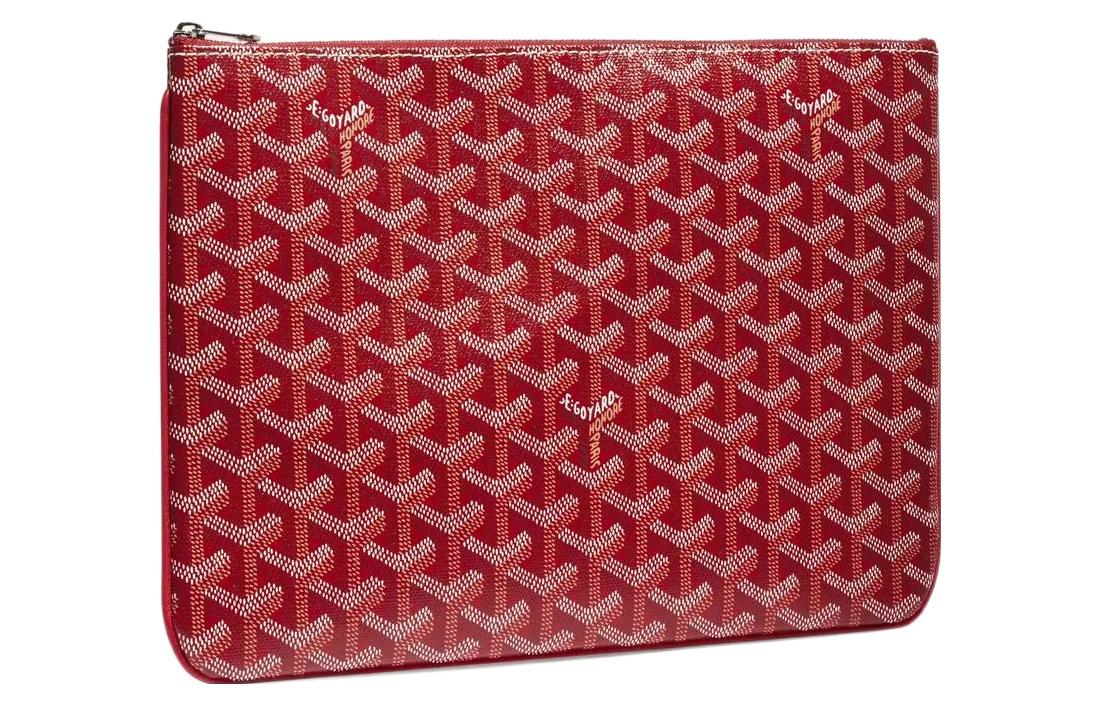 

GOYARD Кожаная косметичка с канвасом, 02CL02P Red