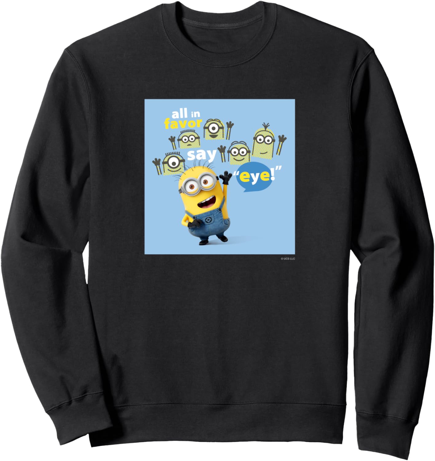 

Миньон, все за! Скажите «глаз!» Толстовка Minions, черный