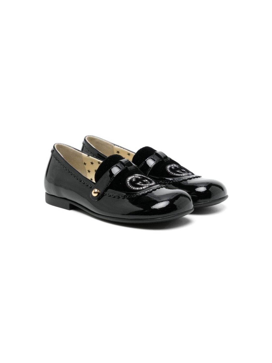

Кожаные мокасины Gucci Kids GG, черный