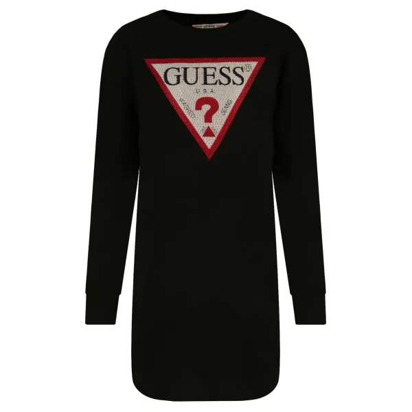 

Платье из французской махровой ткани ls Guess, черный
