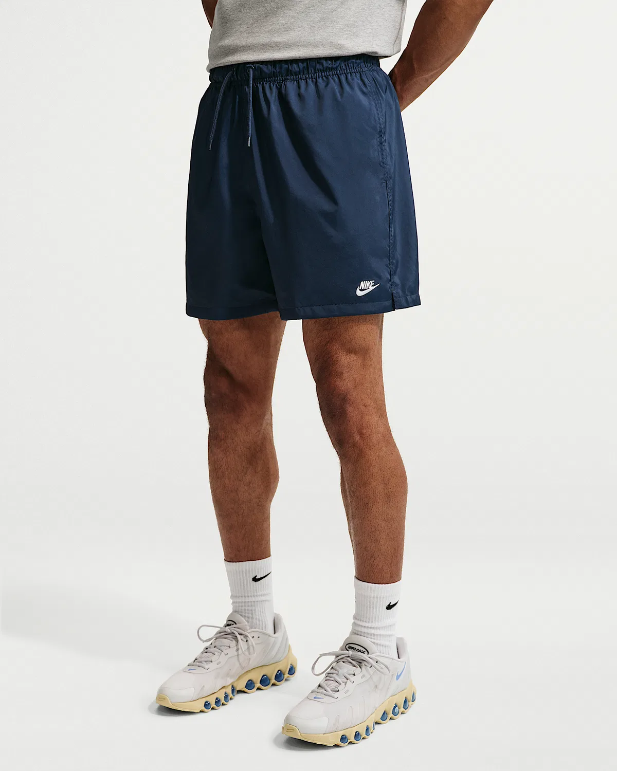 Мужские шорты Nike Club Woven Flow, Obsidian/White — фото 2