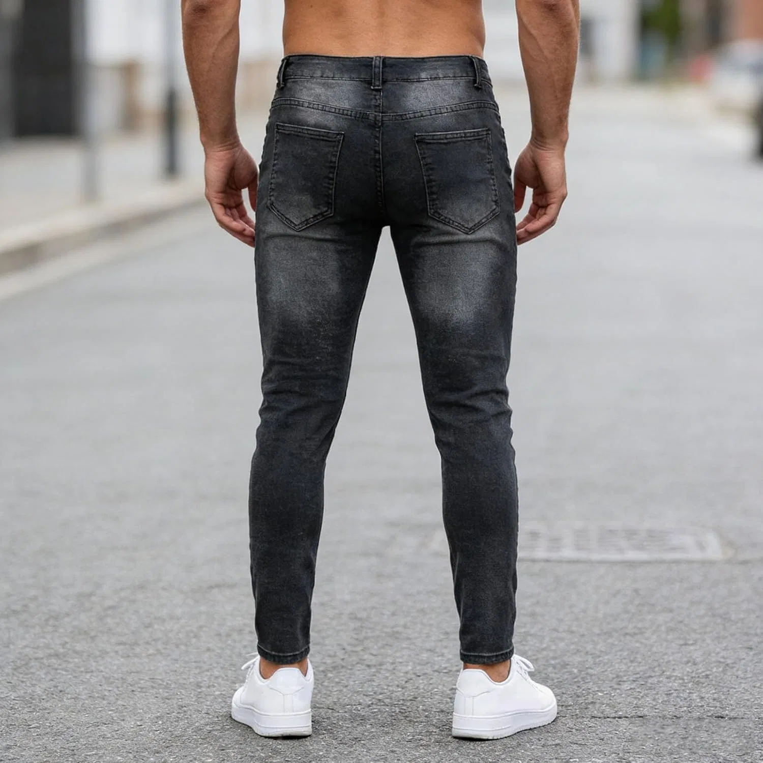 Джинсы Slim Fit Stretch, черный — фото 3