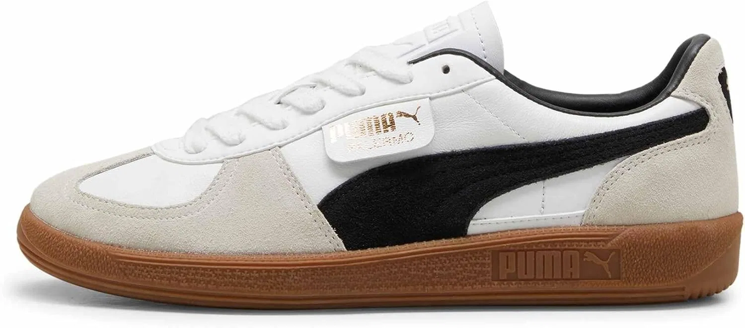 Кроссовки мужские PUMA, Palermo, кожа, белый/серый